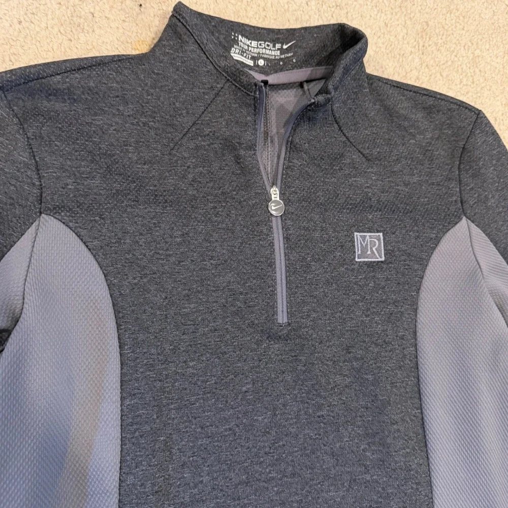 Nike Golf‎ Tour Performance Dri-FIT Quarter Zip Pullover Gray Kids Large L